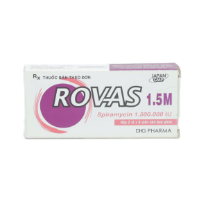 Thuốc viên Rovas 1.500.000IU Dhg điều trị nhiễm khuẩn – 2 vỉ x 8 viên
